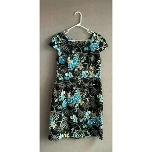 I.N. Studio Classic Look Floral Cap Sleeve Dress Size 12